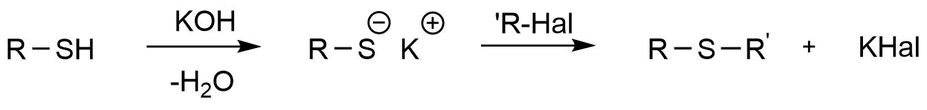Reaktion Thioether